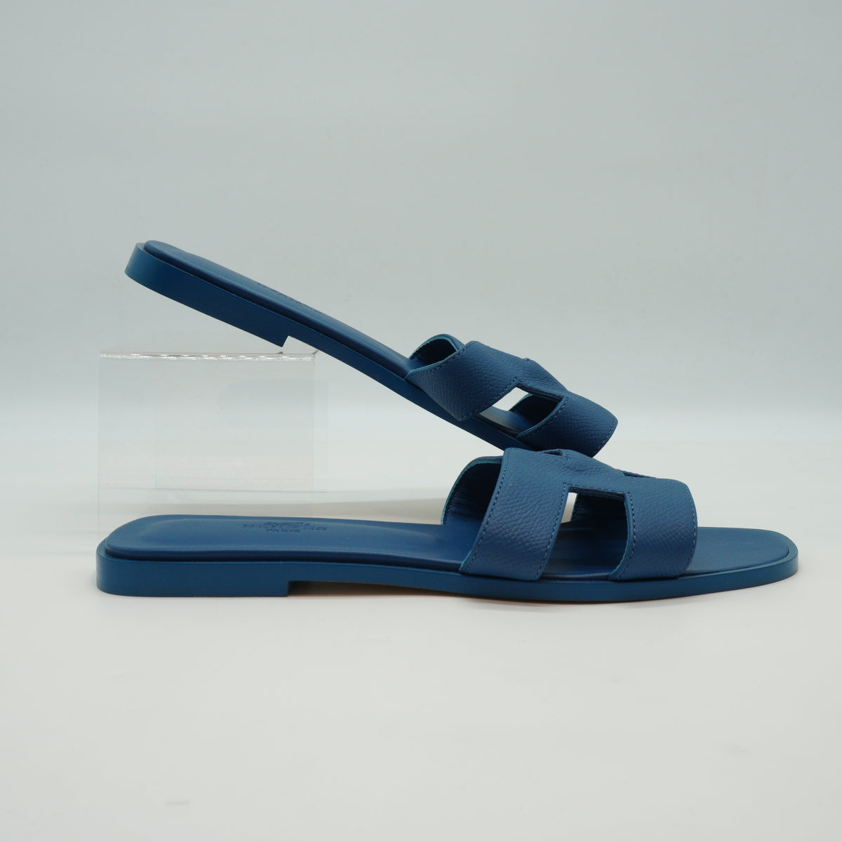 Hermes	Oran Sandals Size 38 Blue