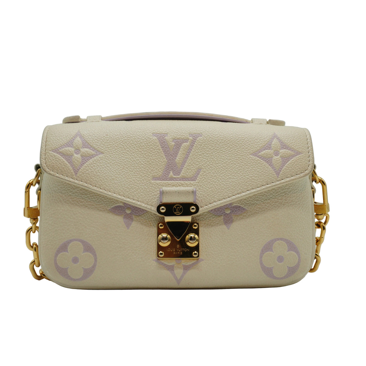Louis Vuitton	Pochette Métis East West bag in the latte and bubble tea bicolour Small GHW