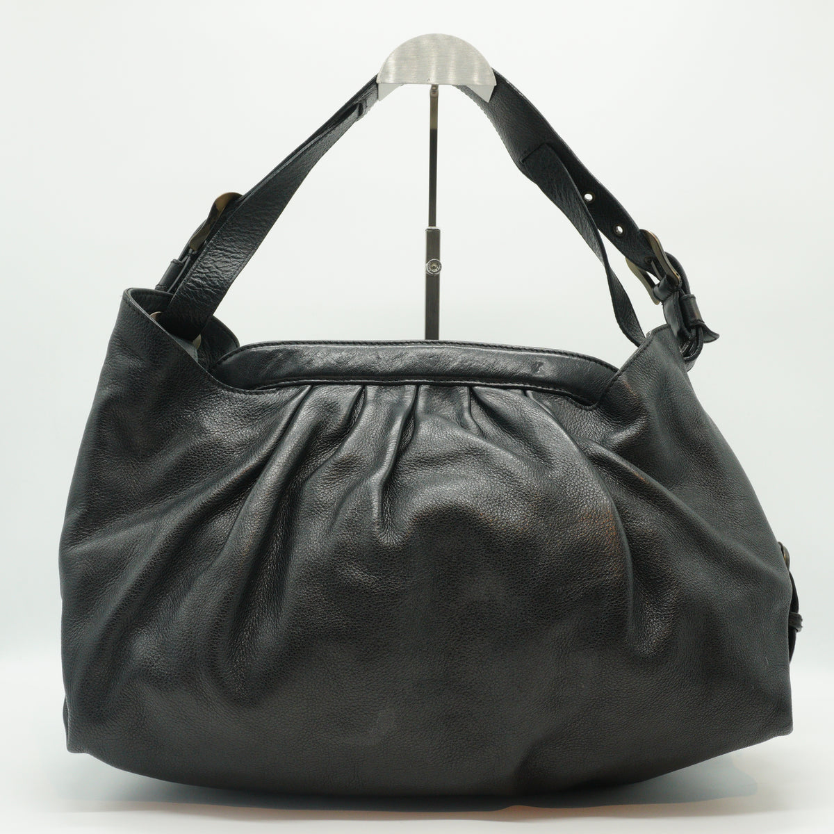 Fendi B Doctor Hobo Shoulder Bag Black MHW Medium