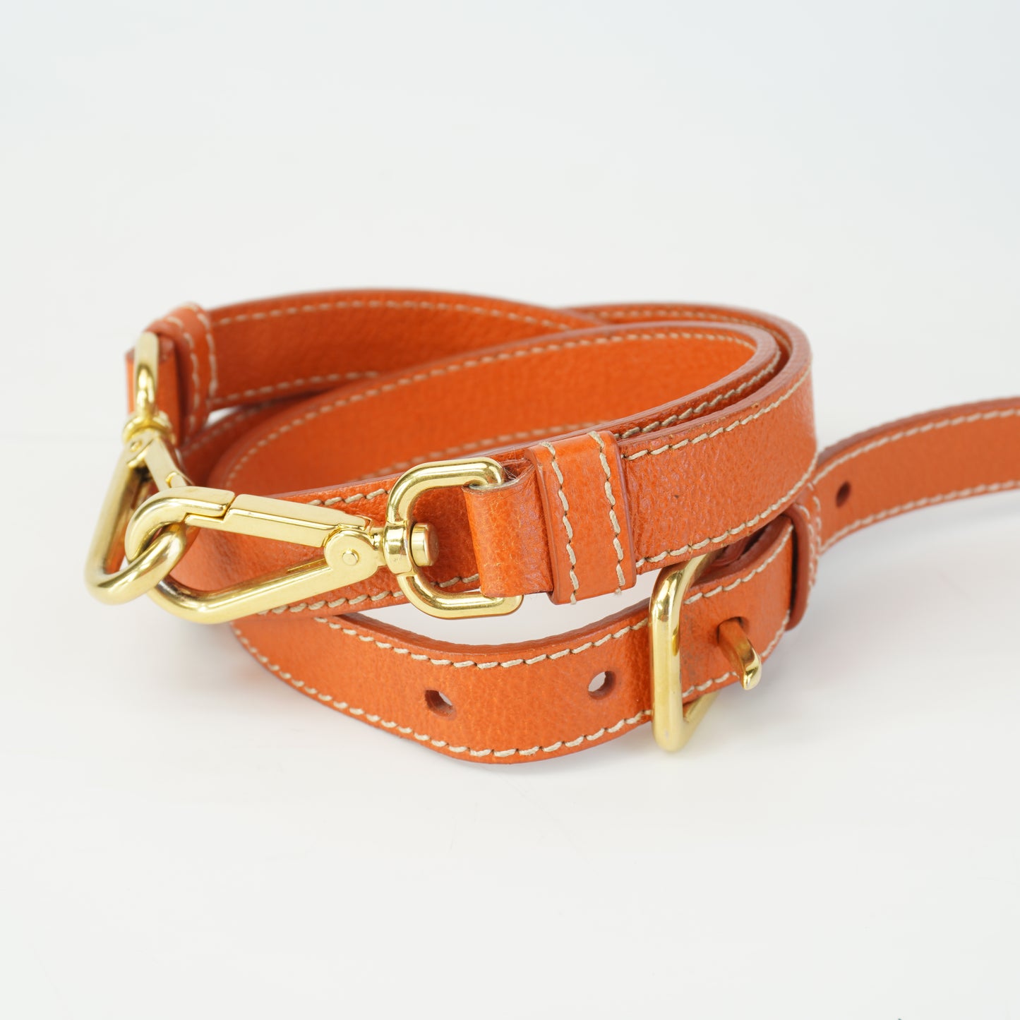 Prada Canapa Tote Orange/Beige