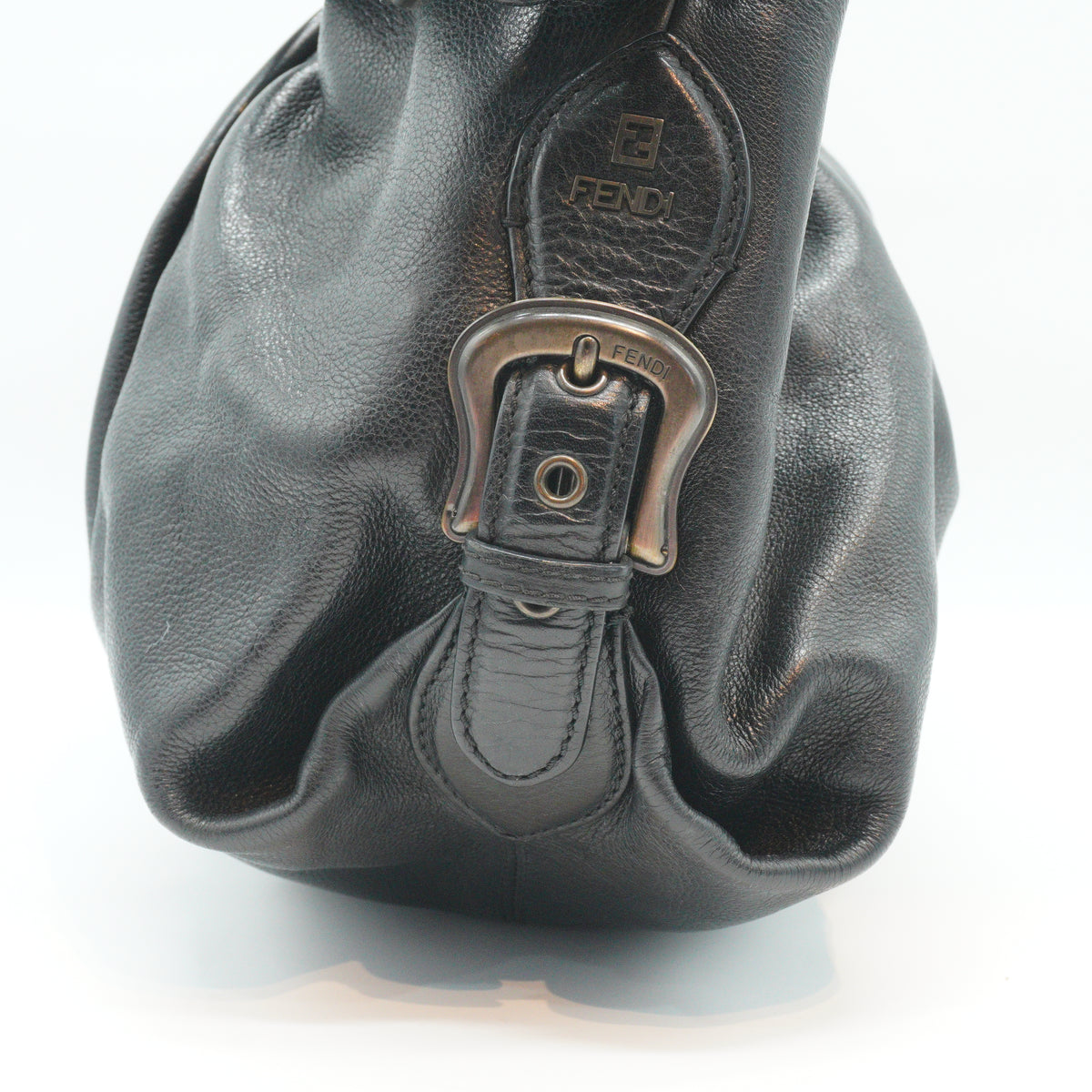 Fendi B Doctor Hobo Shoulder Bag Black MHW Medium