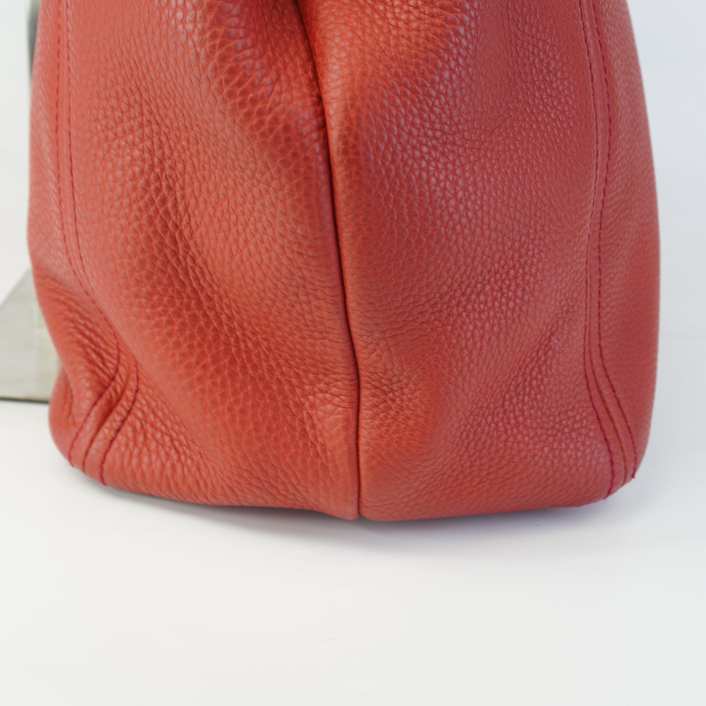 Prada Vitello Daino Hobo Red