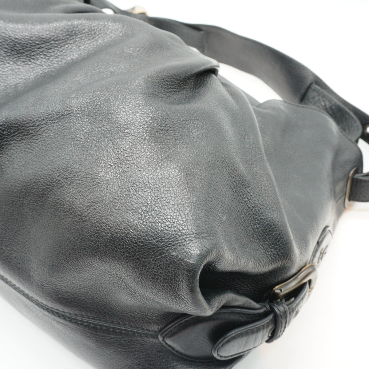 Fendi B Doctor Hobo Shoulder Bag Black MHW Medium