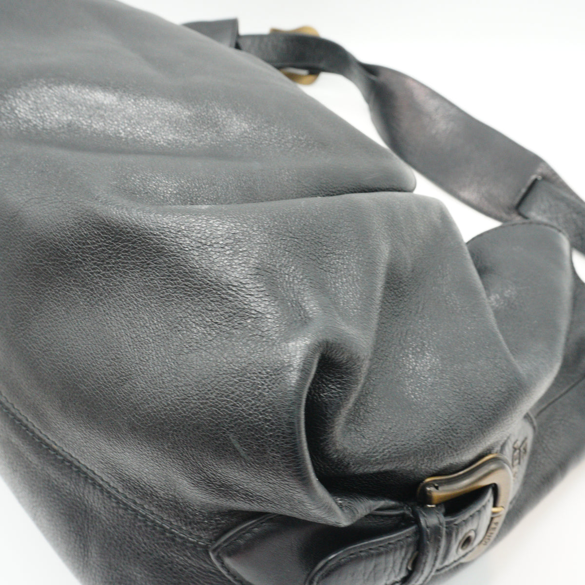 Fendi B Doctor Hobo Shoulder Bag Black MHW Medium