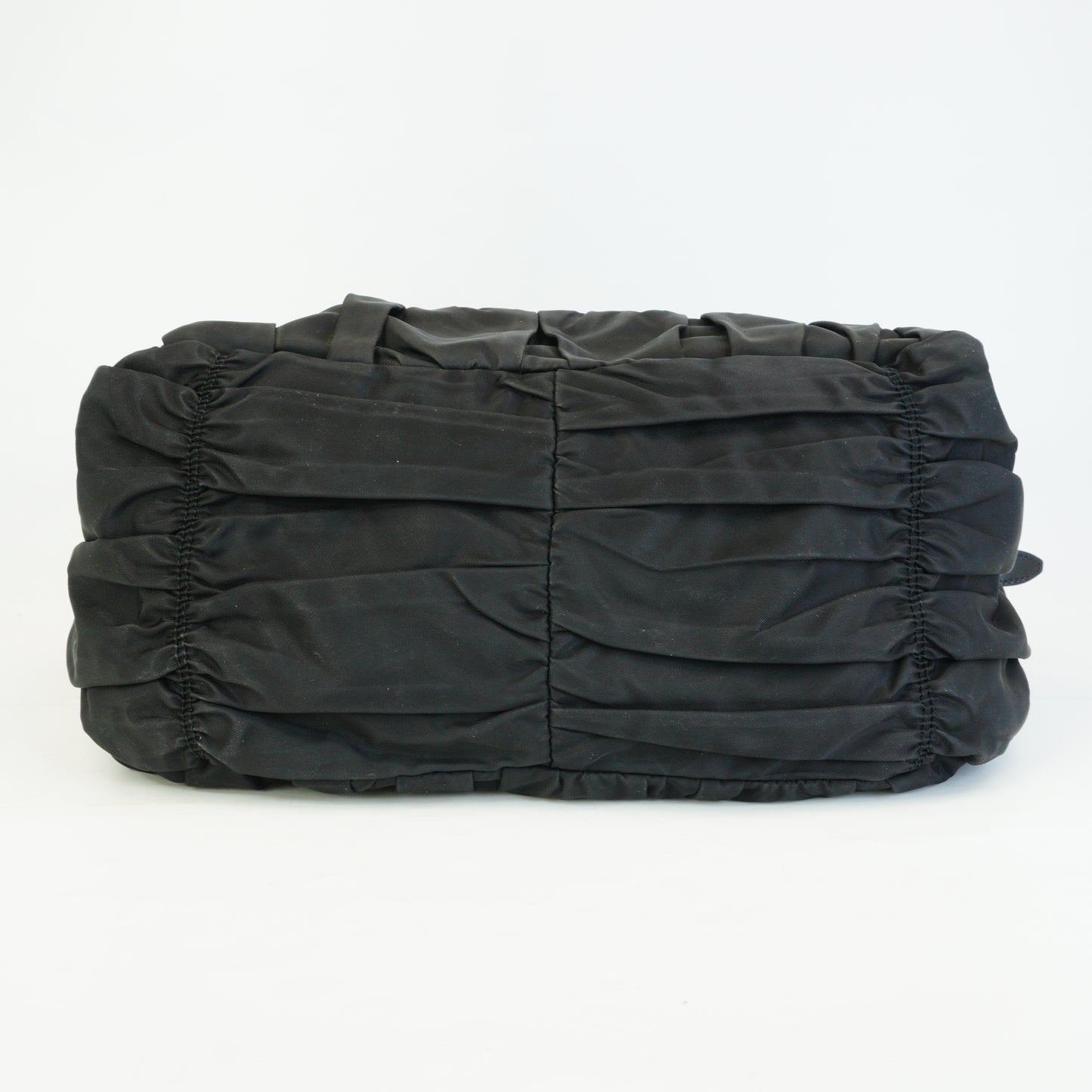 Prada Tessuto Graufre Nylon Satchel Large Black GHW