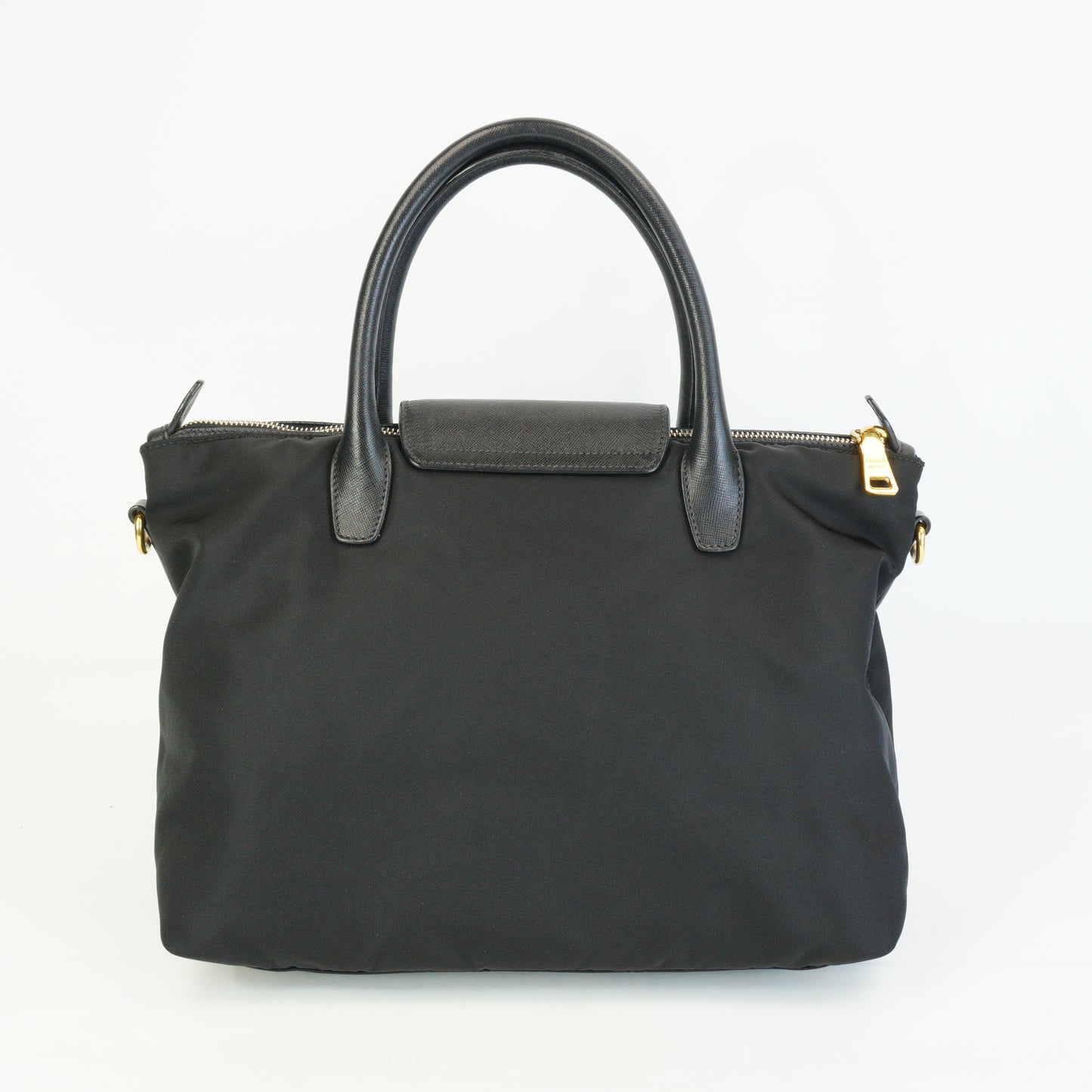 Prada Tessuto Nylon Saffiano Small Black GHW