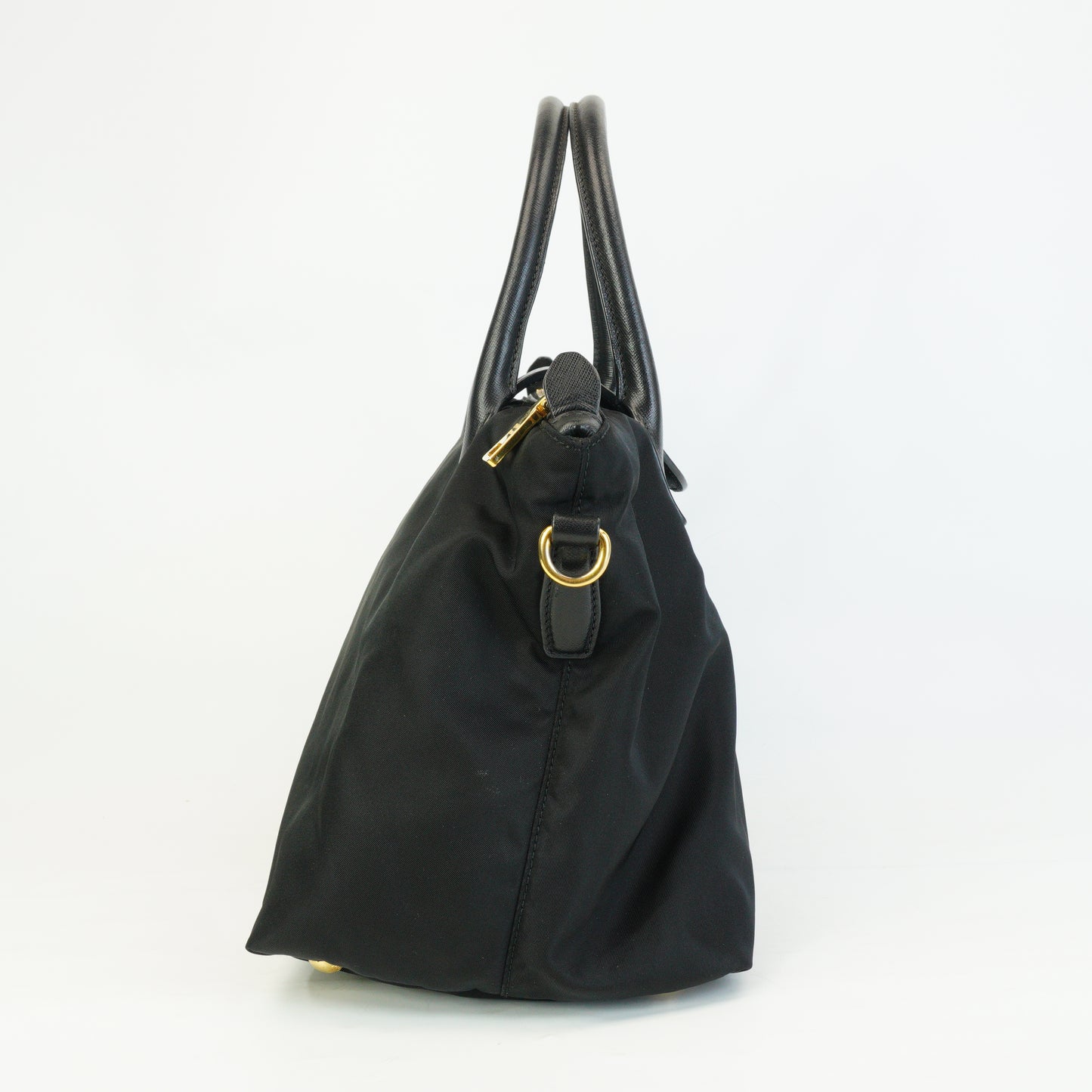 Prada Tessuto Nylon Saffiano Small Black GHW