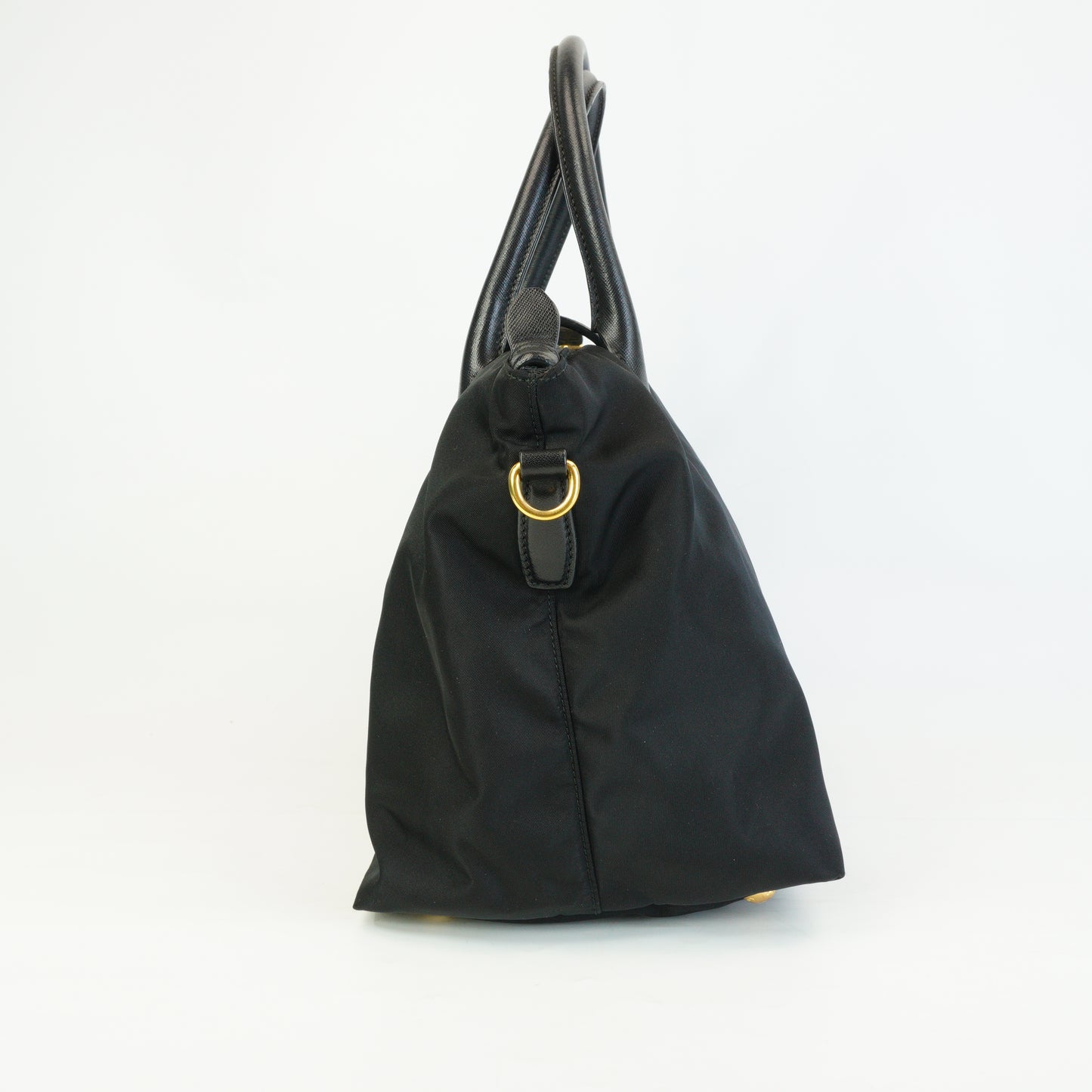 Prada Tessuto Nylon Saffiano Small Black GHW
