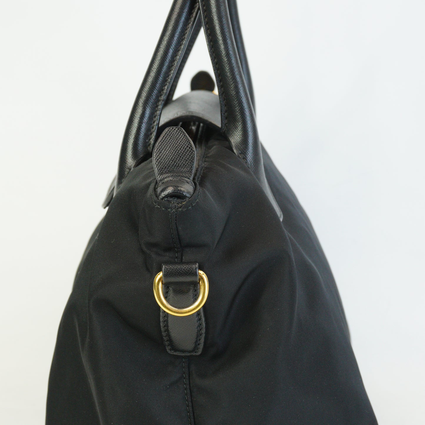 Prada Tessuto Nylon Saffiano Small Black GHW