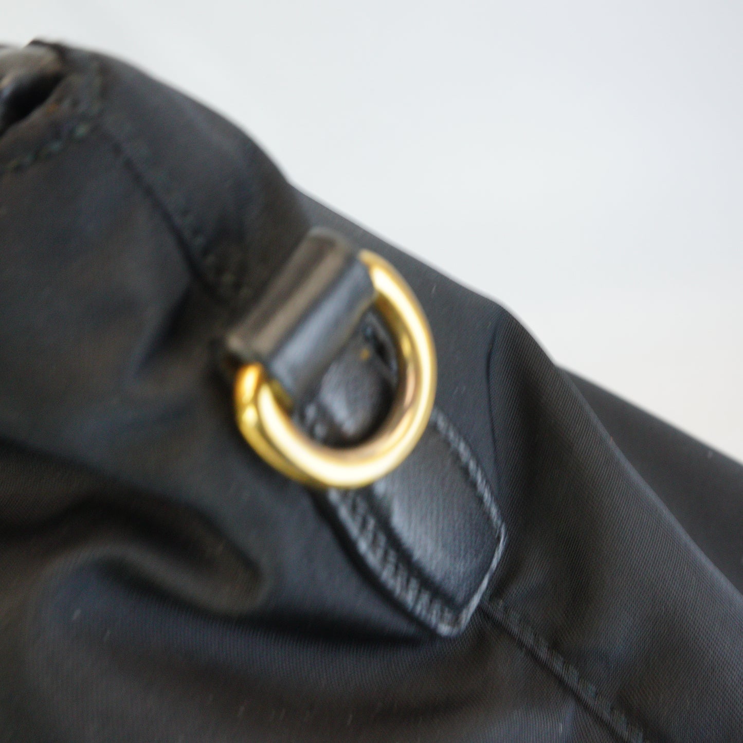 Prada Tessuto Nylon Saffiano Small Black GHW