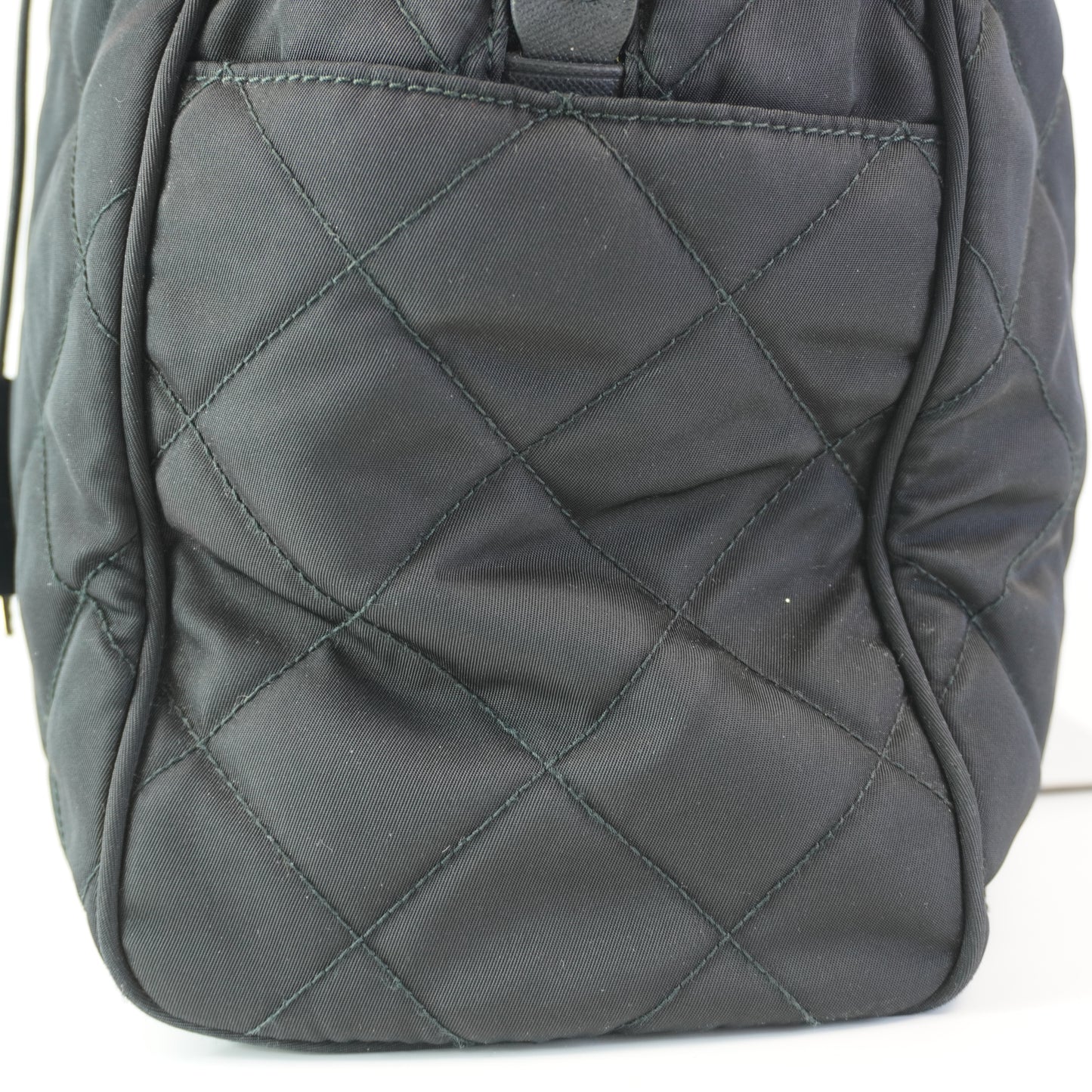 Prada QUIRLTED TESSUTO NYLON CHAIN TOTE