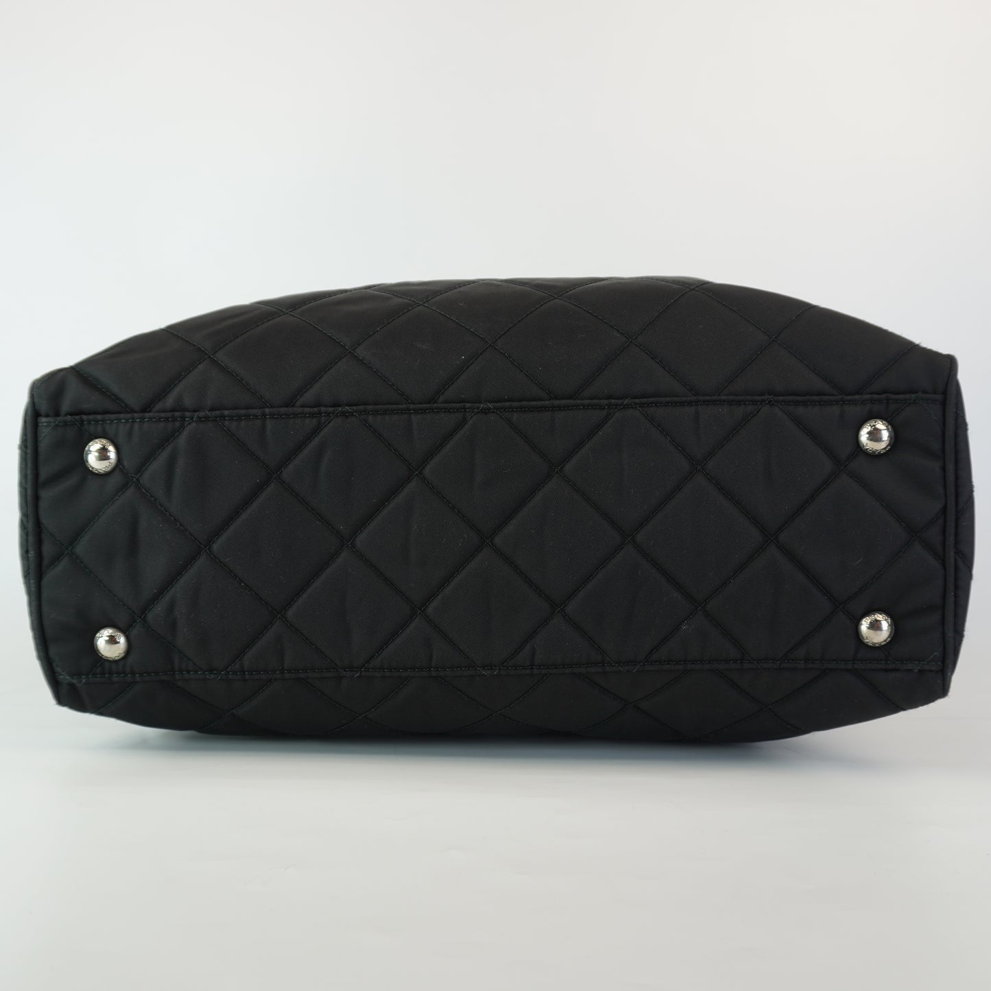 Prada QUIRLTED TESSUTO NYLON CHAIN TOTE