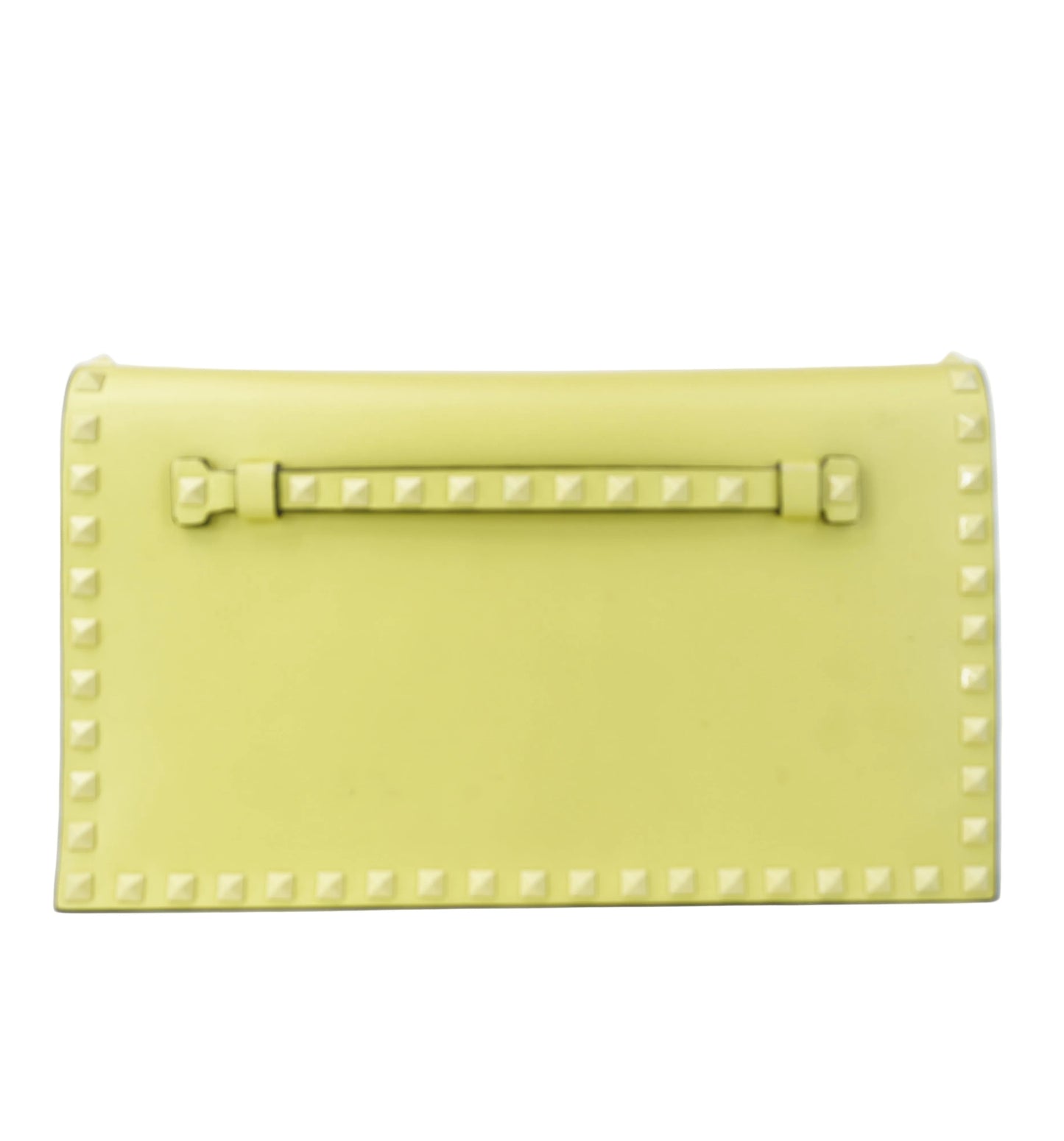 Valentino Rockstud Clutch Yellow