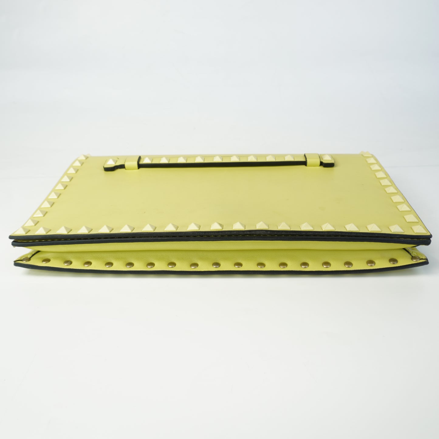 Valentino Rockstud Clutch Yellow