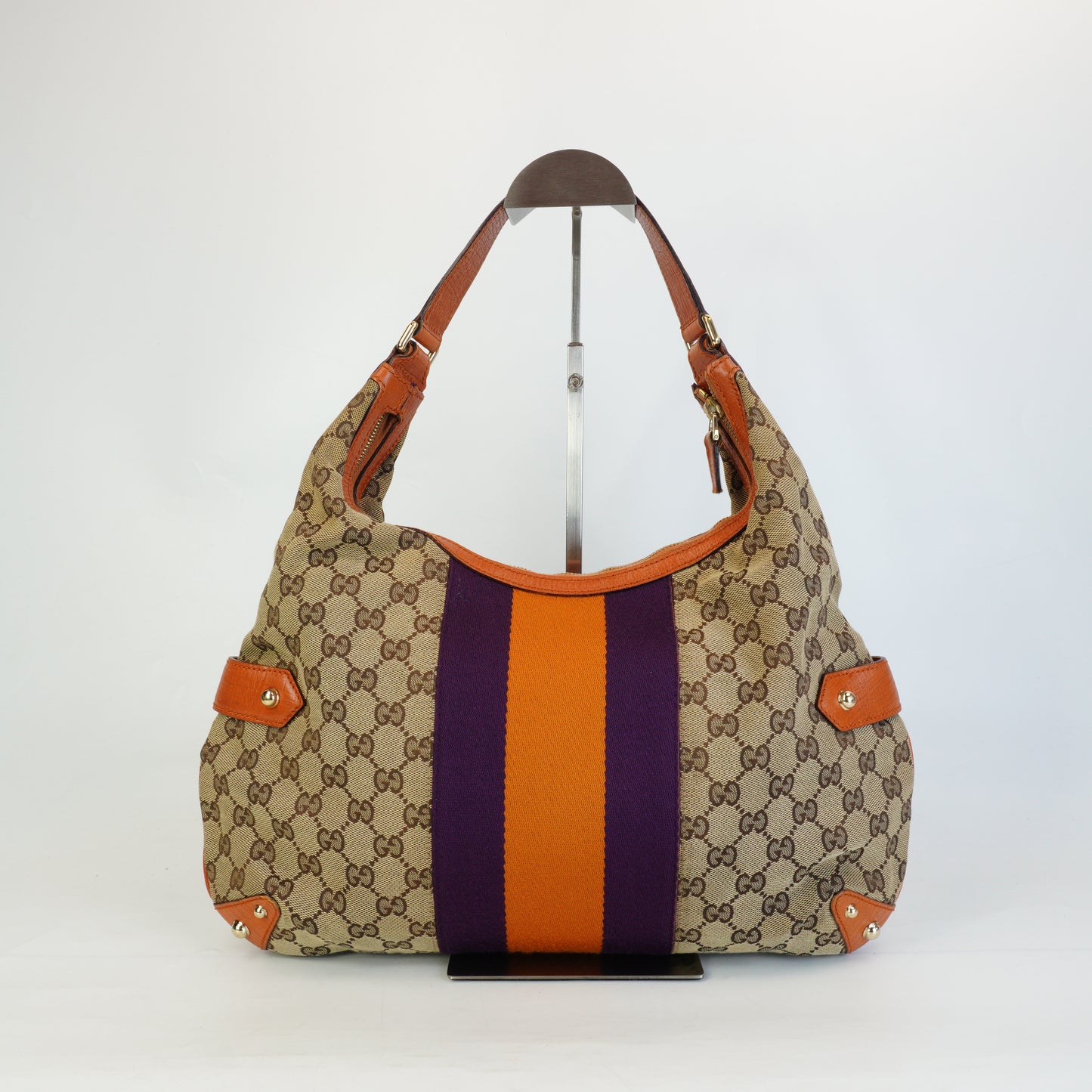 Gucci GG Canvas Web Stripe Large GHW