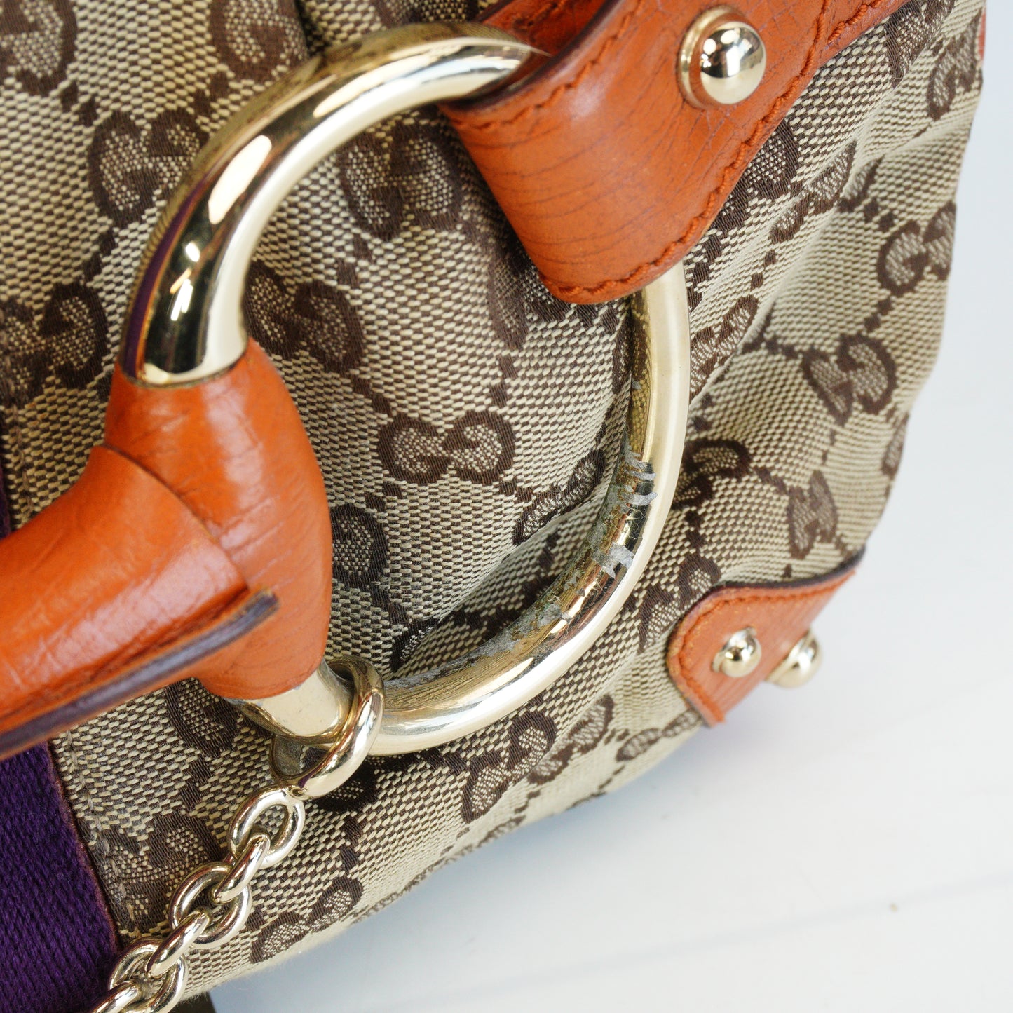 Gucci GG Canvas Web Stripe Large GHW