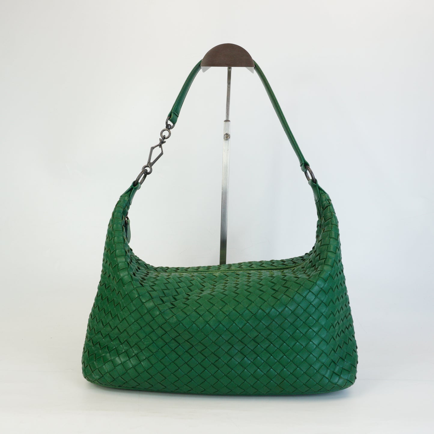 Bottega Veneta Intrecciato Weave Veneta Hobo Bag Emerald Green MHW