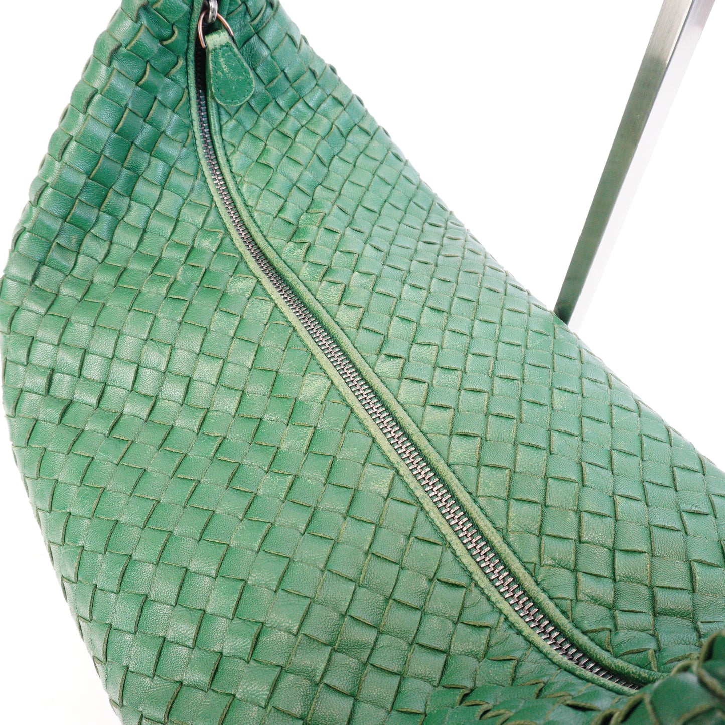 Bottega Veneta Intrecciato Weave Veneta Hobo Bag Emerald Green MHW