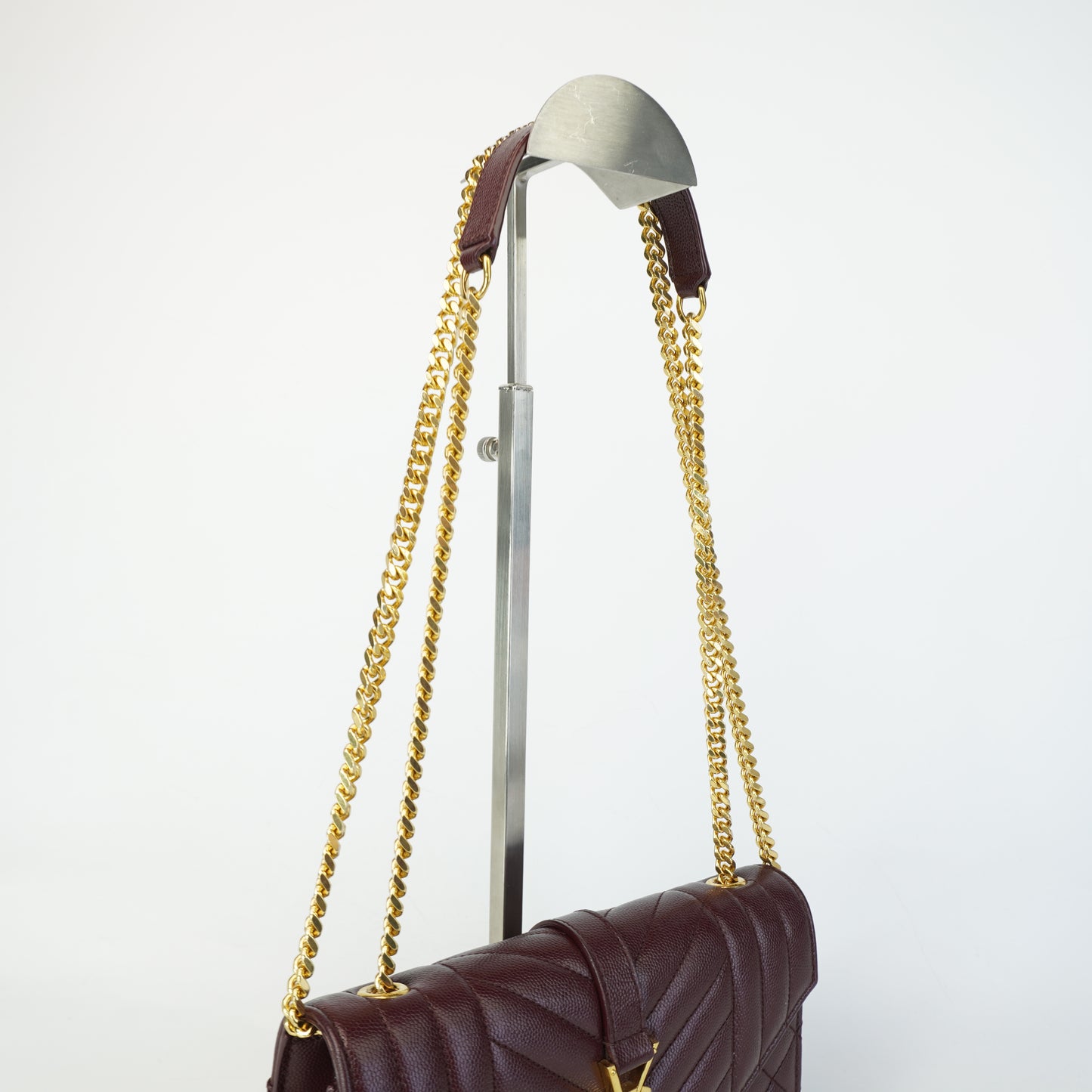 YSL Envelope Bag Burgundy