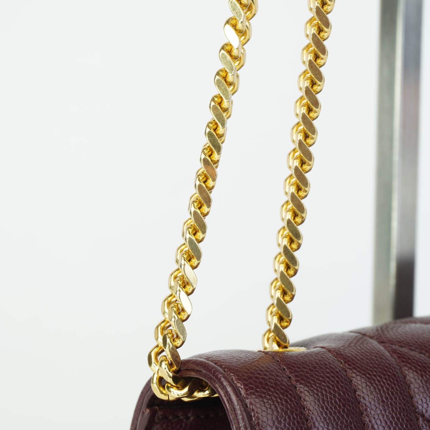 YSL Envelope Bag Burgundy