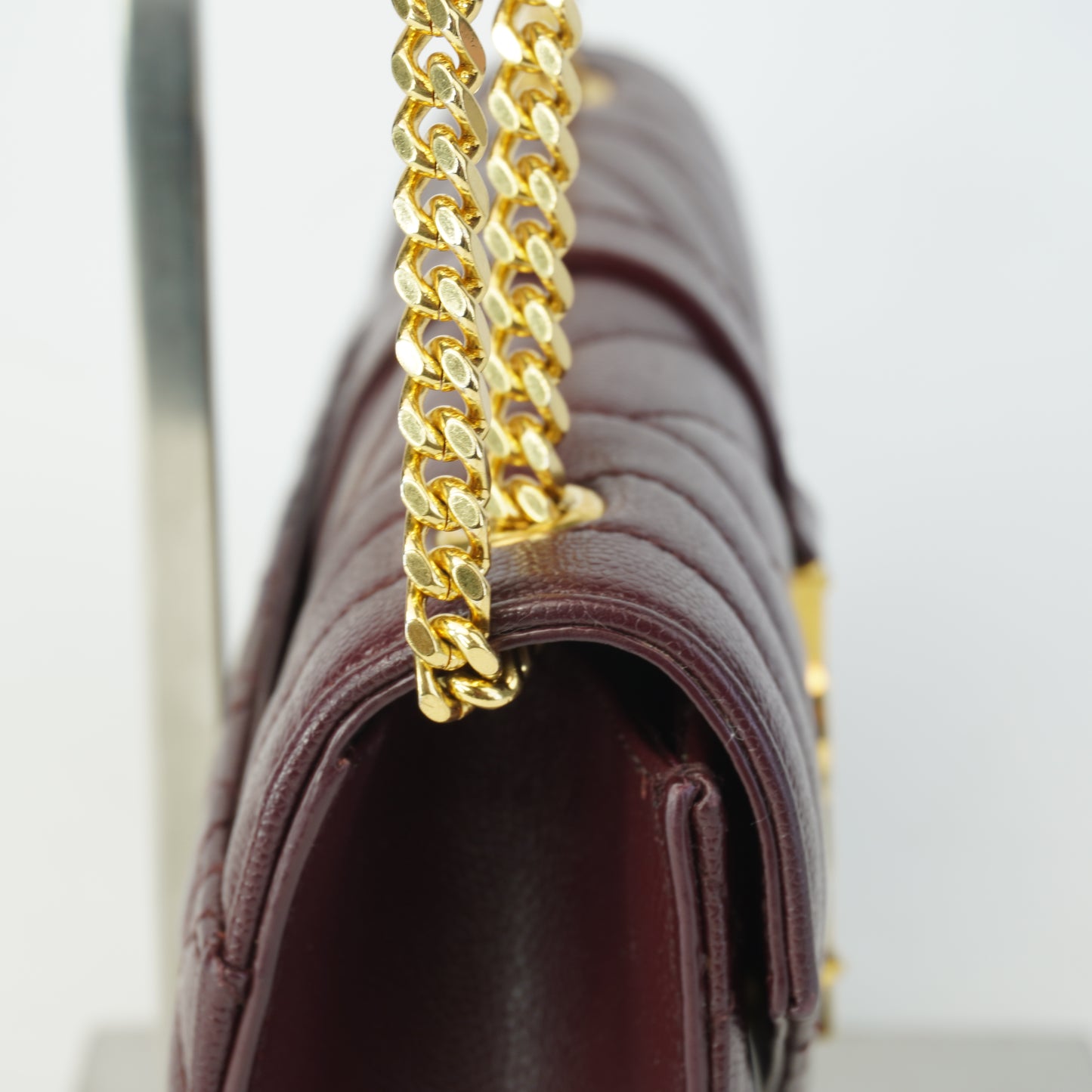 YSL Envelope Bag Burgundy