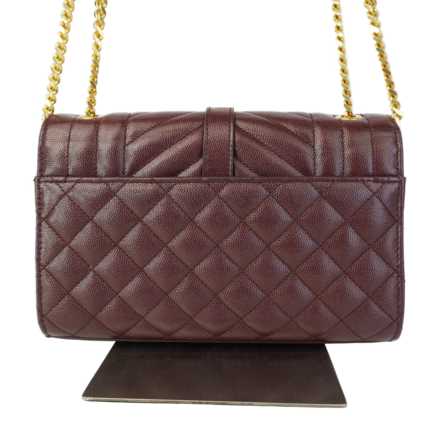 YSL Envelope Bag Burgundy