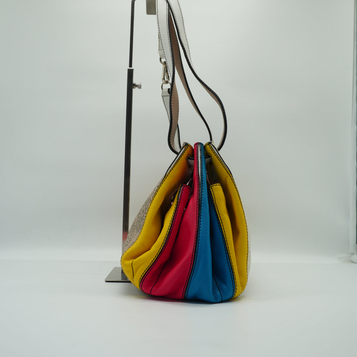 Loewe	Anagram Coated Canvas Kite Baguette Shoulder Bag