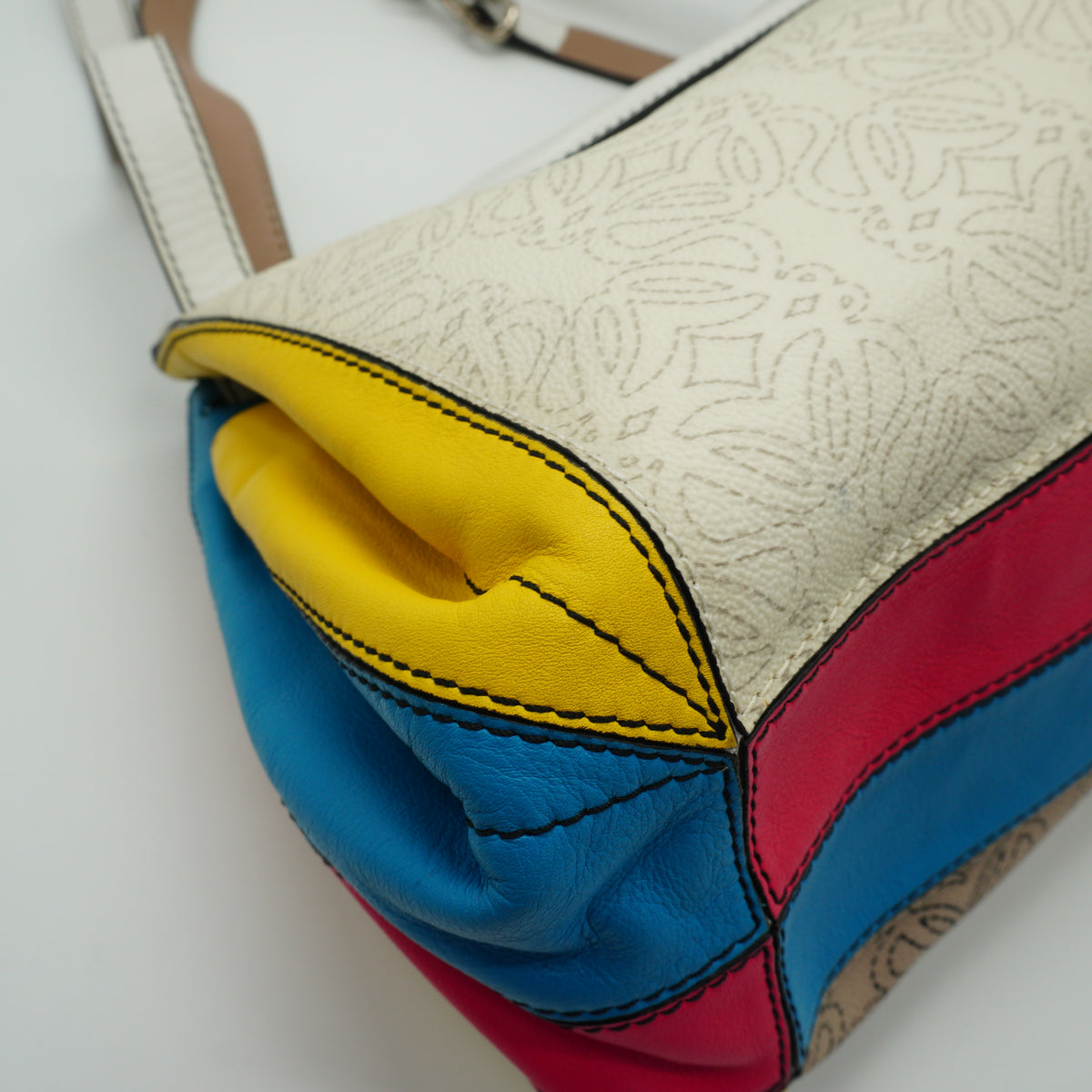 Loewe	Anagram Coated Canvas Kite Baguette Shoulder Bag