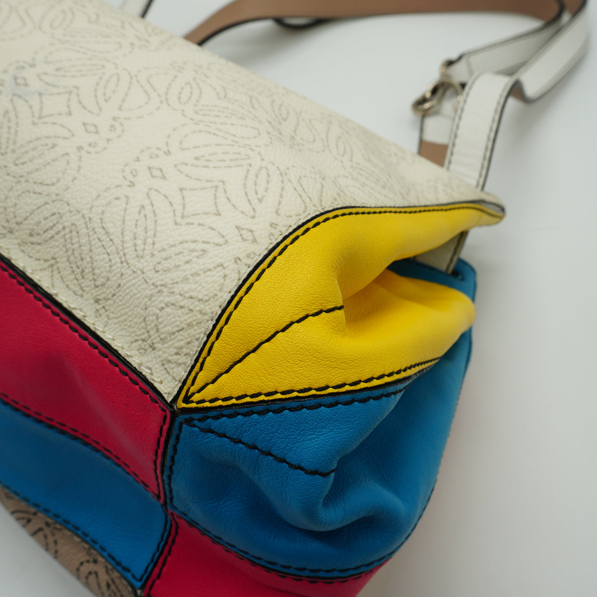 Loewe	Anagram Coated Canvas Kite Baguette Shoulder Bag