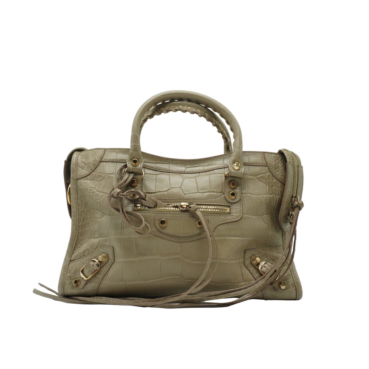Balenciaga	Classic City Bag Crocodile Embossed Leather Small GHW