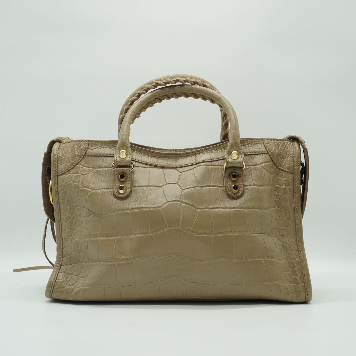 Balenciaga	Classic City Bag Crocodile Embossed Leather Small GHW