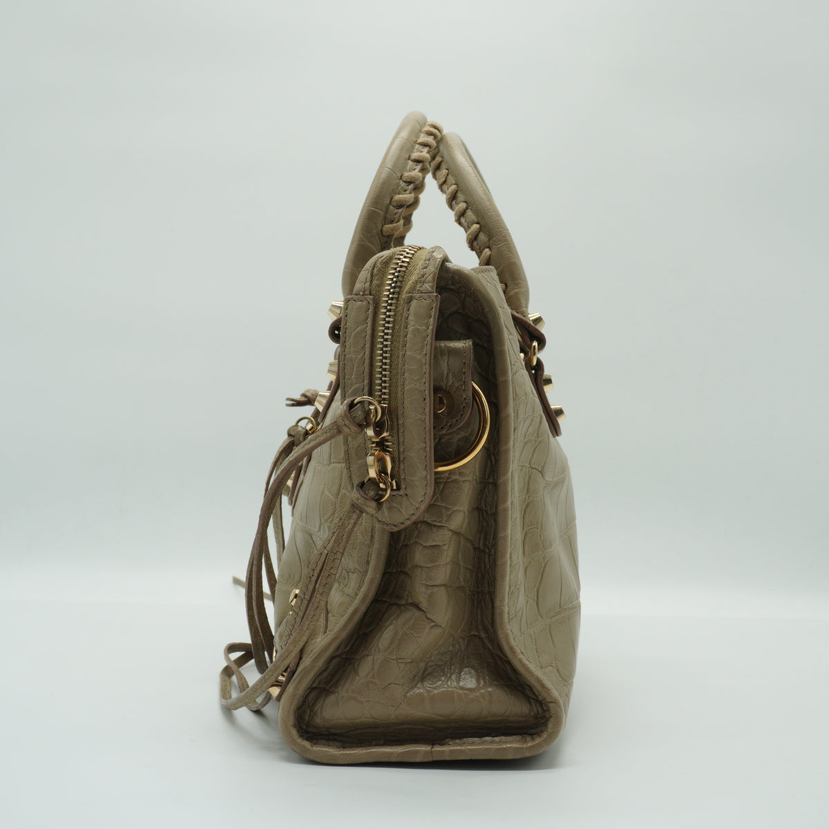 Balenciaga	Classic City Bag Crocodile Embossed Leather Small GHW