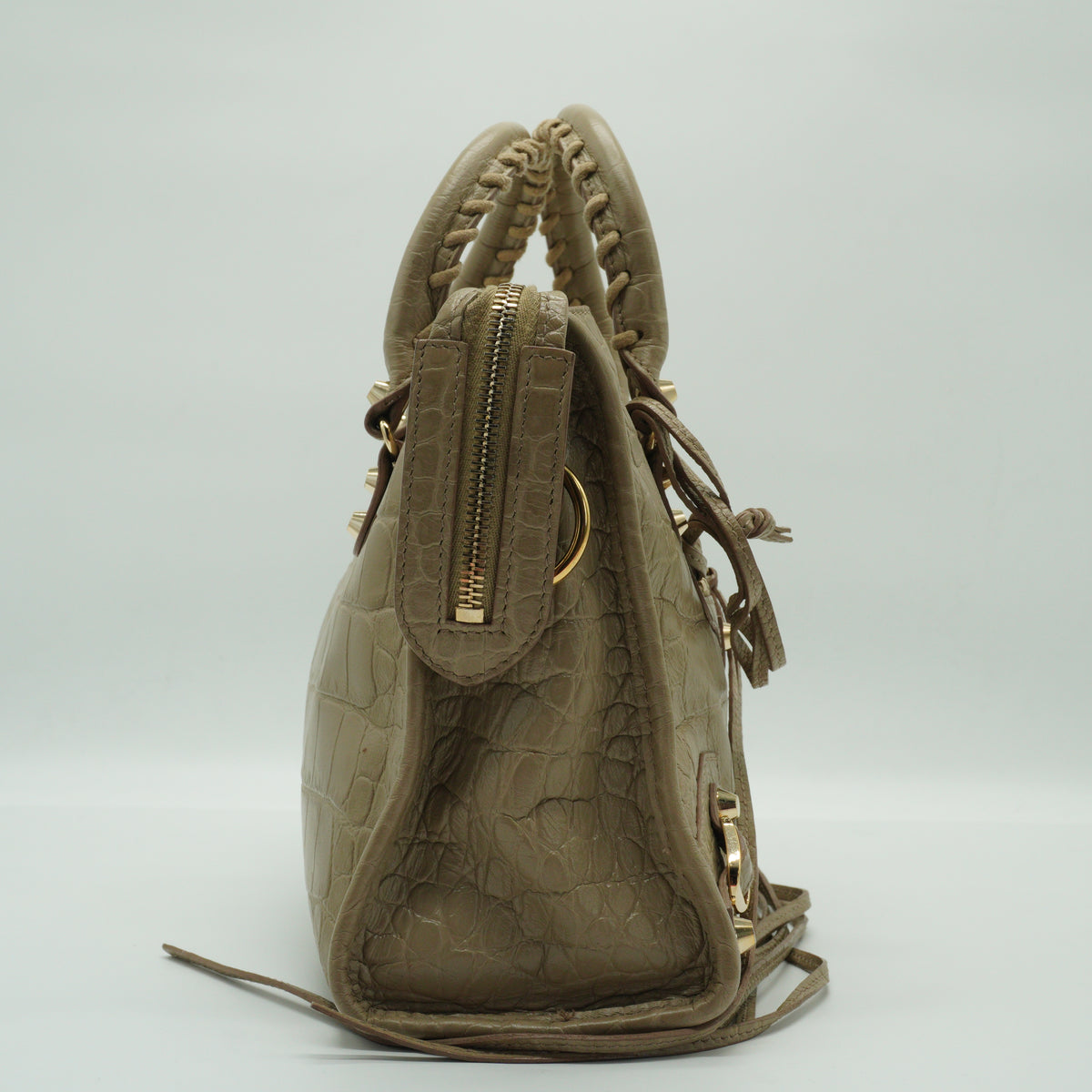 Balenciaga	Classic City Bag Crocodile Embossed Leather Small GHW