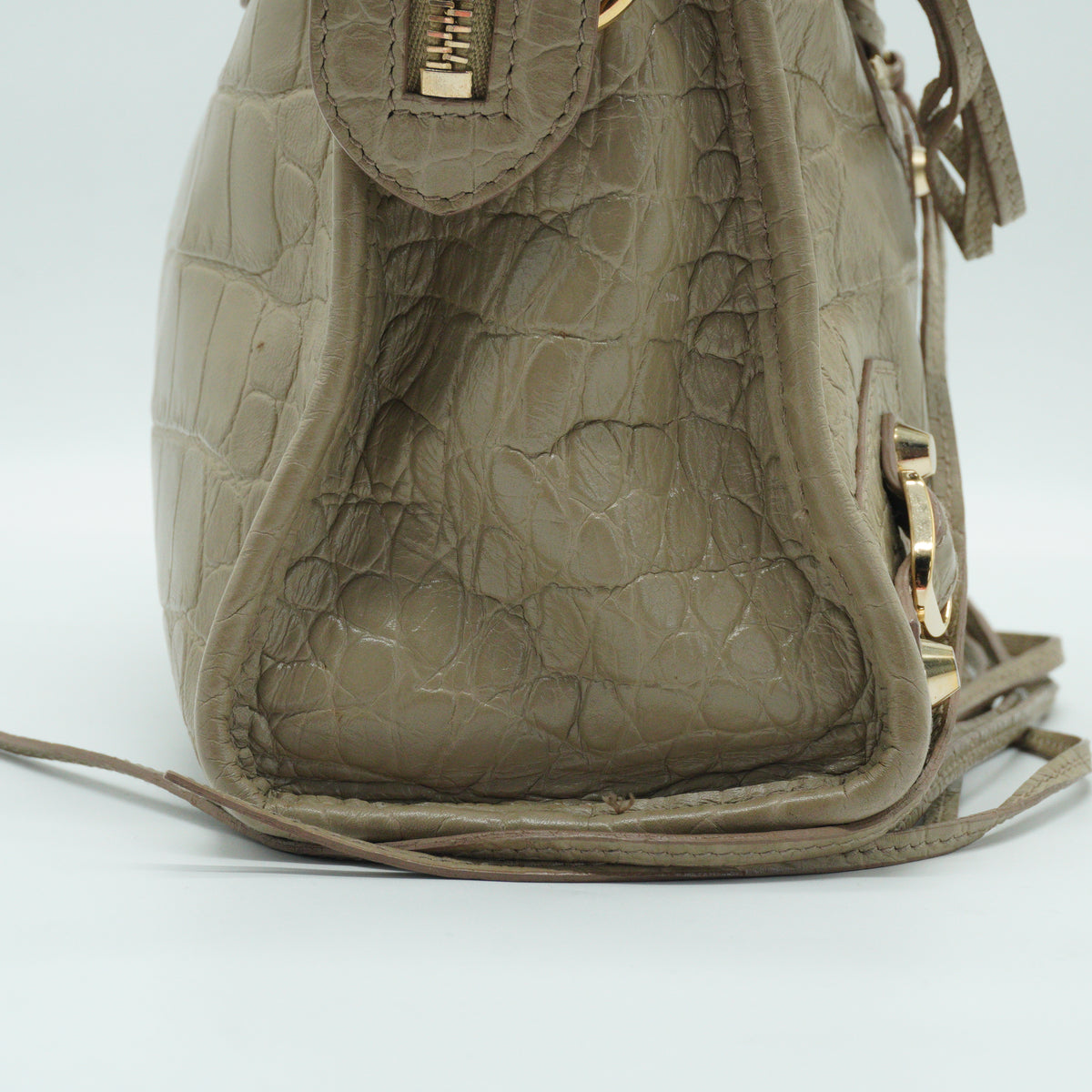 Balenciaga	Classic City Bag Crocodile Embossed Leather Small GHW
