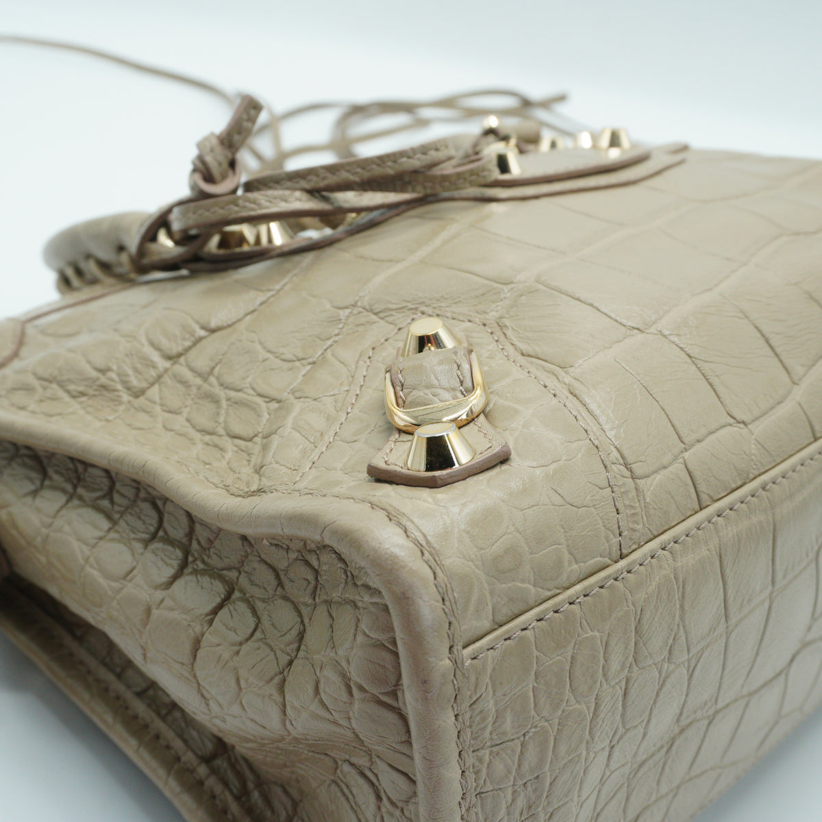 Balenciaga	Classic City Bag Crocodile Embossed Leather Small GHW