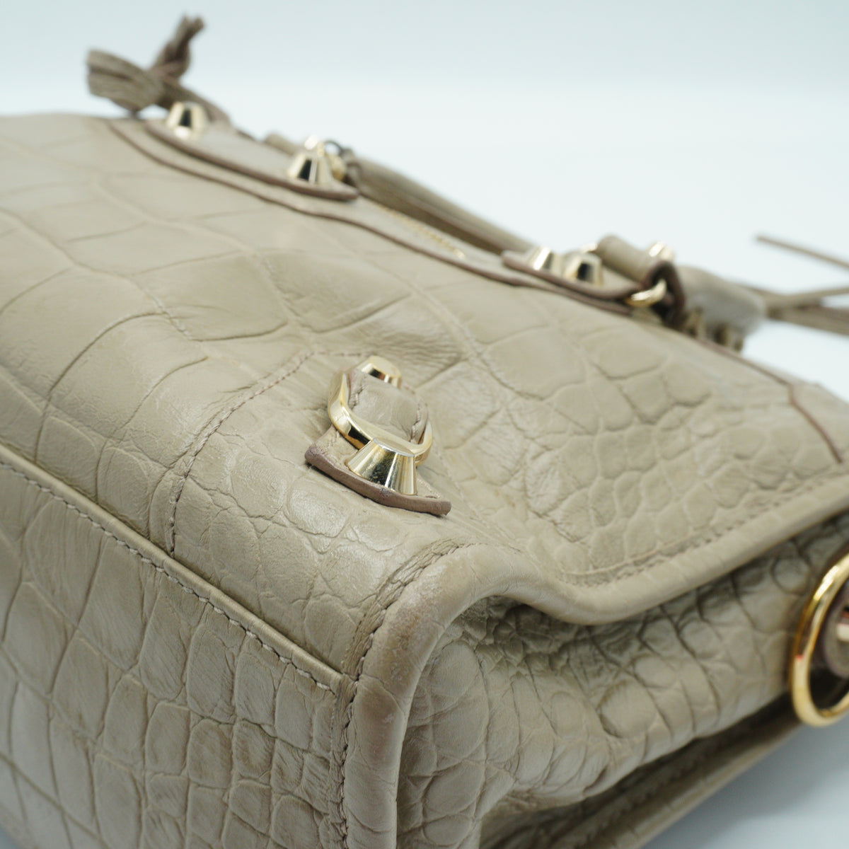 Balenciaga	Classic City Bag Crocodile Embossed Leather Small GHW