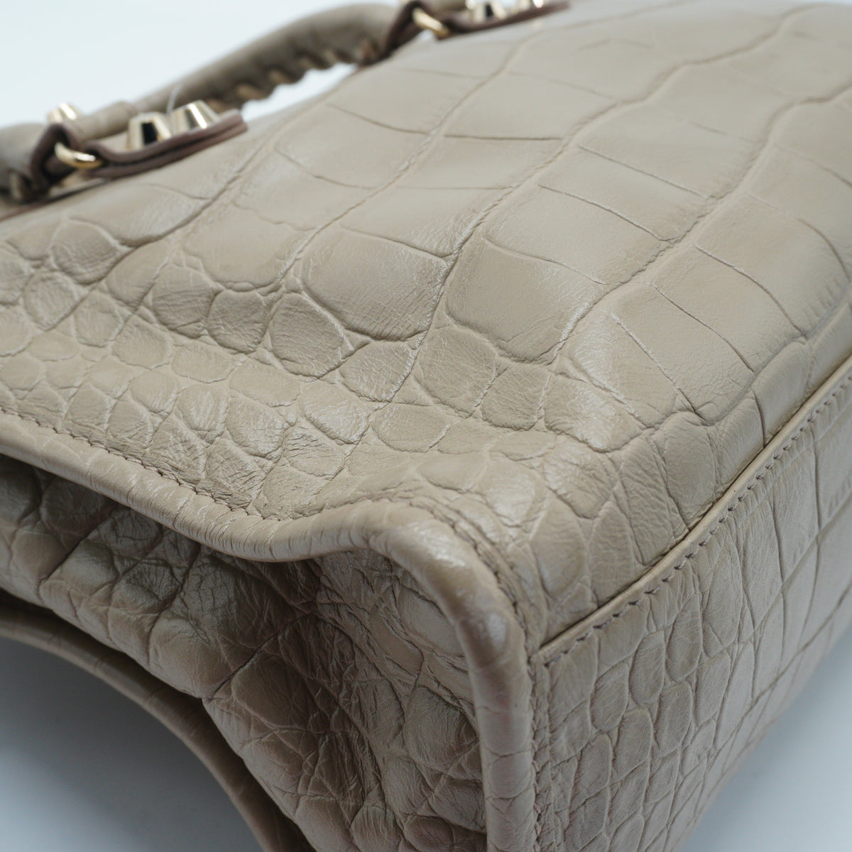 Balenciaga	Classic City Bag Crocodile Embossed Leather Small GHW