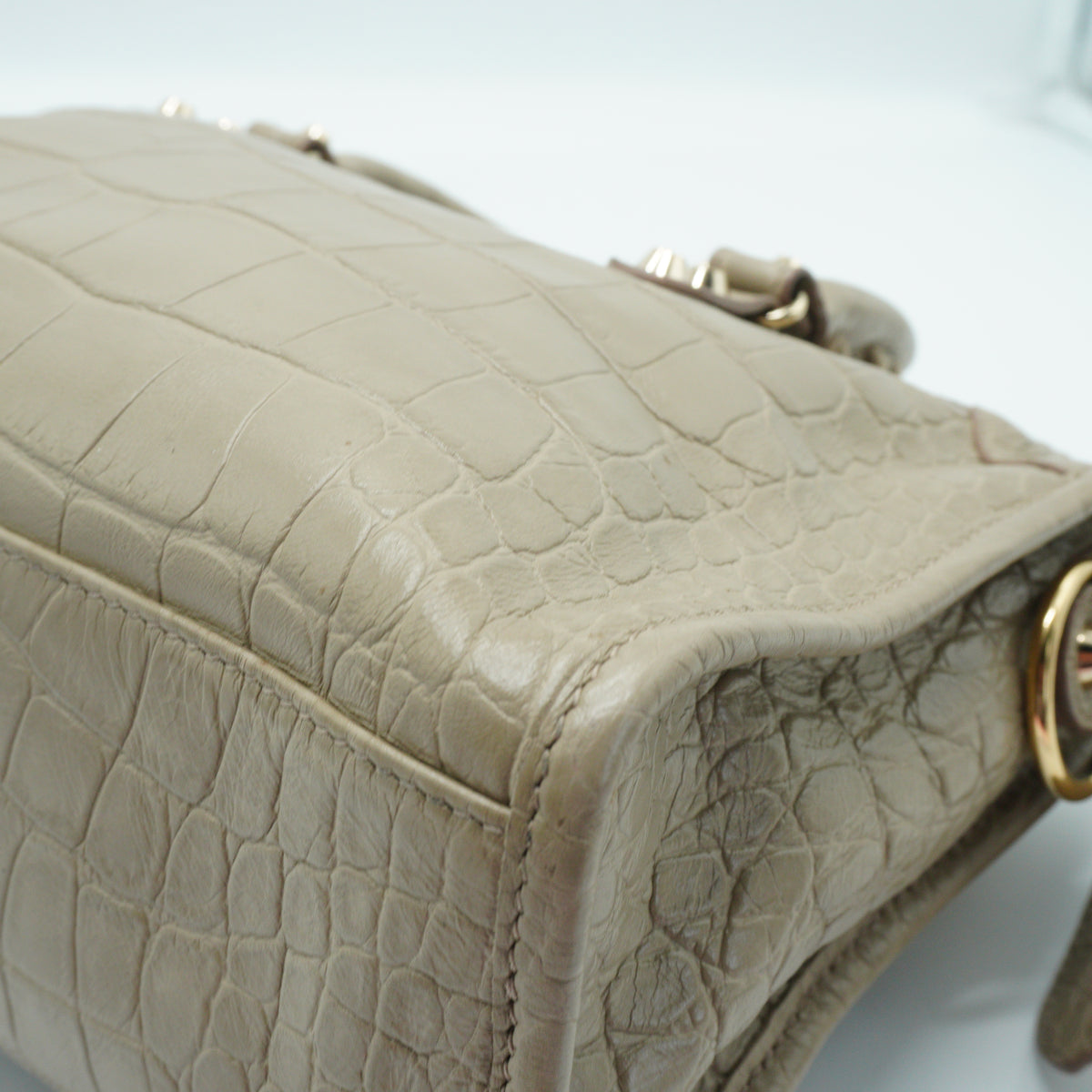 Balenciaga	Classic City Bag Crocodile Embossed Leather Small GHW
