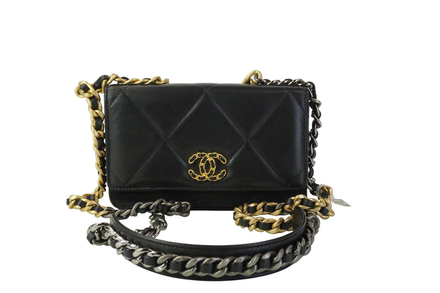 Chanel 19  WOC Black GSMHW