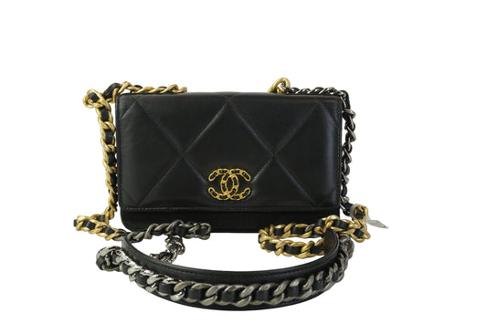 Chanel 19  WOC Black GSMHW