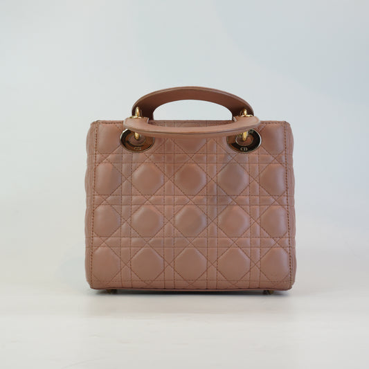 Dior Lady Dior Lambskin Small Beige GHW