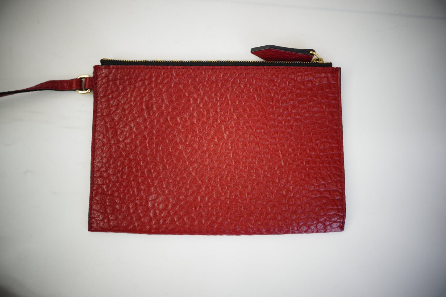 Burberry	Canterbury Small Tote Embossed Check Grain Leather