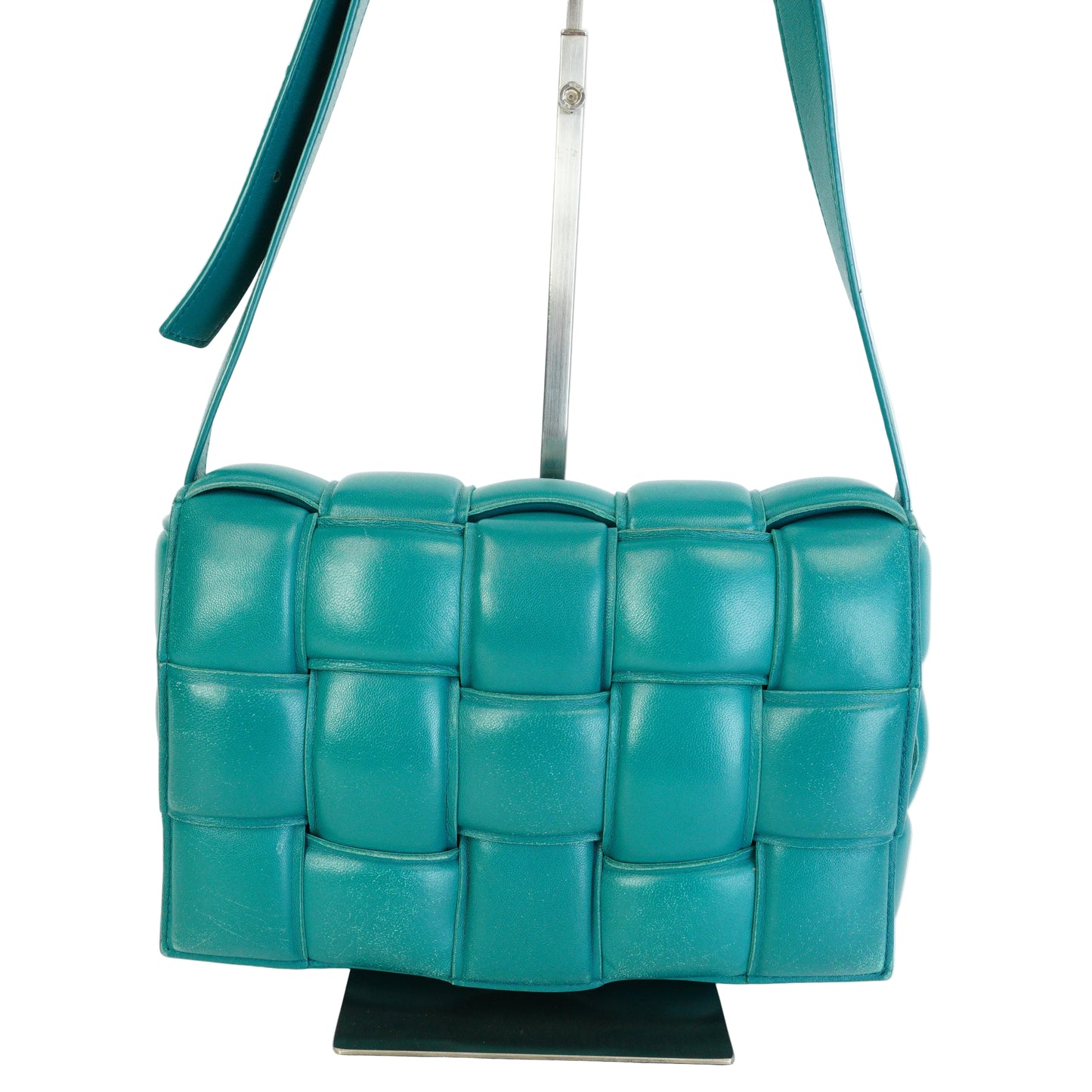 Bottega Veneta Padded Cassette Teal Medium GHW