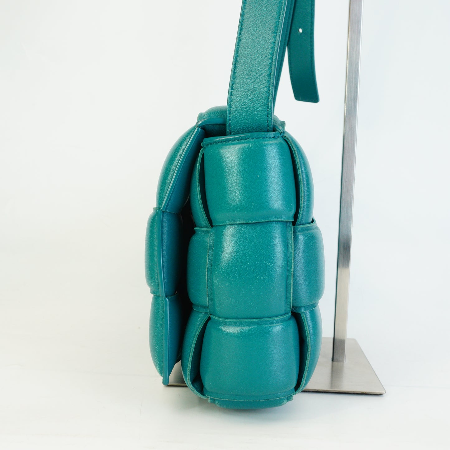 Bottega Veneta Padded Cassette Teal Medium GHW