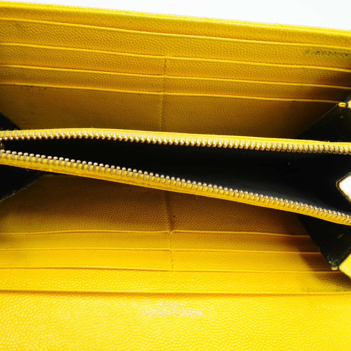 YSL	Envelope Flap Wallet Yellow GHW