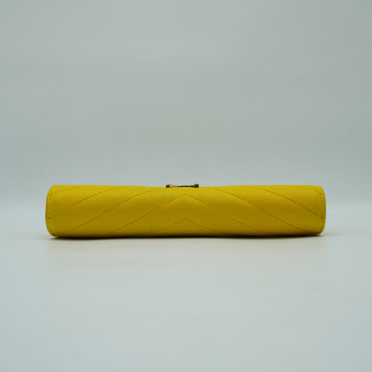 YSL	Envelope Flap Wallet Yellow GHW