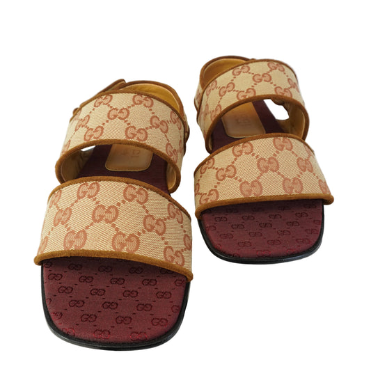 Gucci GG Supreme Canvas Sandals size 37.5