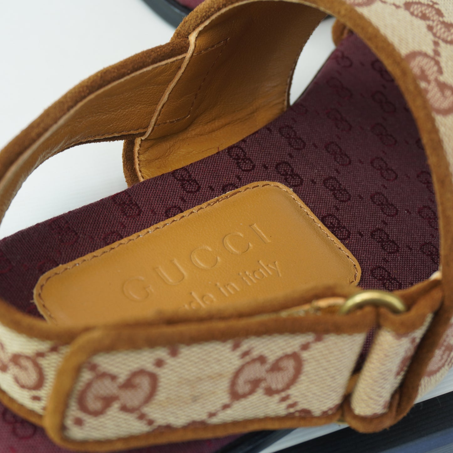 Gucci GG Supreme Canvas Sandals size 37.5