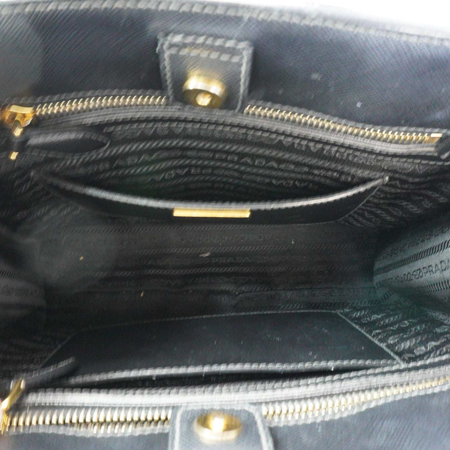 Prada Galleria Saffiano Leather Black GHW Medium