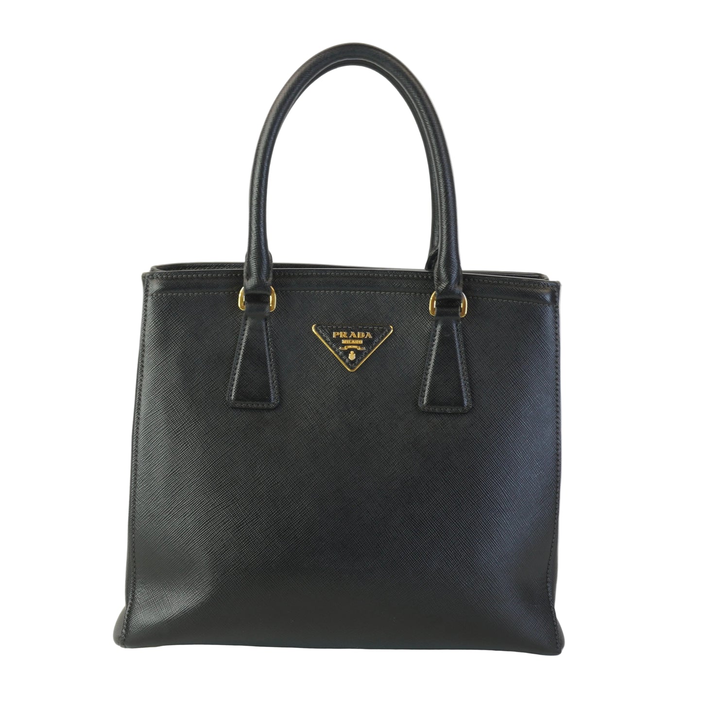 Prada Galleria Saffiano Leather Black GHW Medium